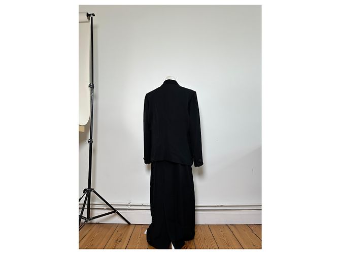 Vintage Givenchy Zweiteiler Anzug Schwarz L - Ansicht 2