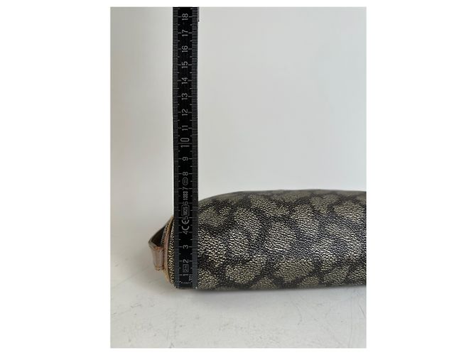 Yves Saint Laurent Beauty case in tela vintage Saint Laurent beige marrone - vista 9