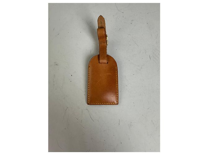 Vintage Louis Vuitton Leder Kofferanhänger Tan Gold Kamel - Ansicht 2