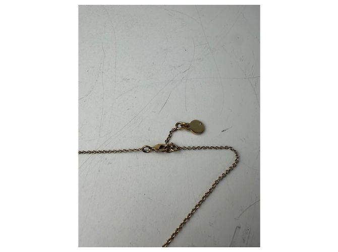 Clare Collana con pendente vintage con logo Chloé in metallo dorato D'oro - vista 5