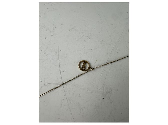 Clare Collana con pendente vintage con logo Chloé in metallo dorato D'oro - vista 8