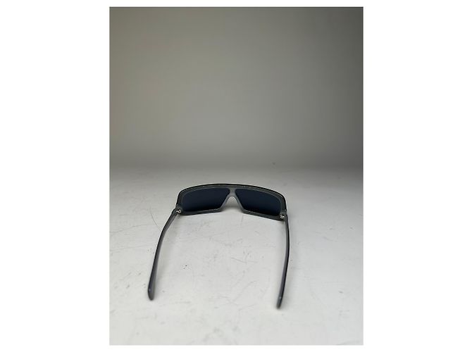 Occhiali da sole Vintage Chanel Logo Temple Nero Argento - vista 5