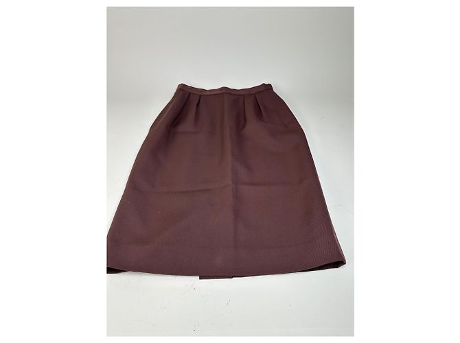 New Look Gonna in lana vintage Dior Marrone scuro S - vista 4