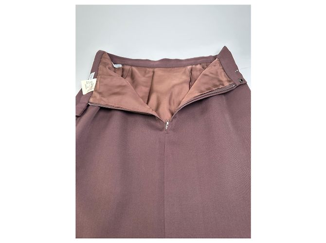 New Look Gonna in lana vintage Dior Marrone scuro S - vista 6