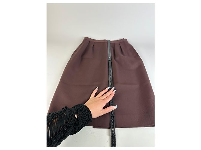 New Look Gonna in lana vintage Dior Marrone scuro S - vista 7