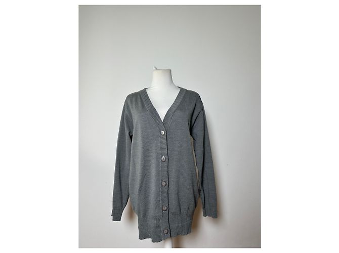 Chloé Vintage Chloe Baumwoll-Cardigan Grau L - Ansicht 10