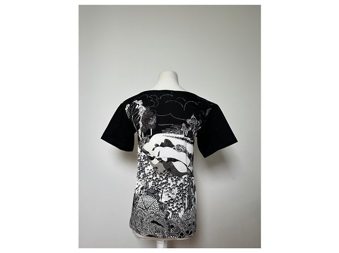 T-shirt in cotone Vintage Chloé Logo Nera Bianca L Nero - vista 12