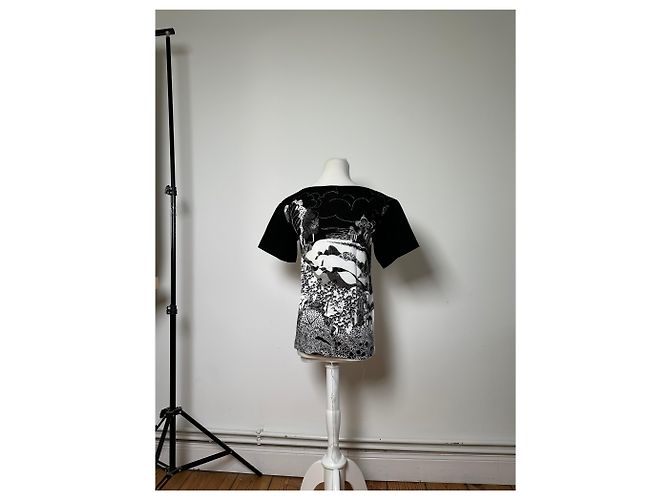 T-shirt in cotone Vintage Chloé Logo Nera Bianca L Nero - vista 3