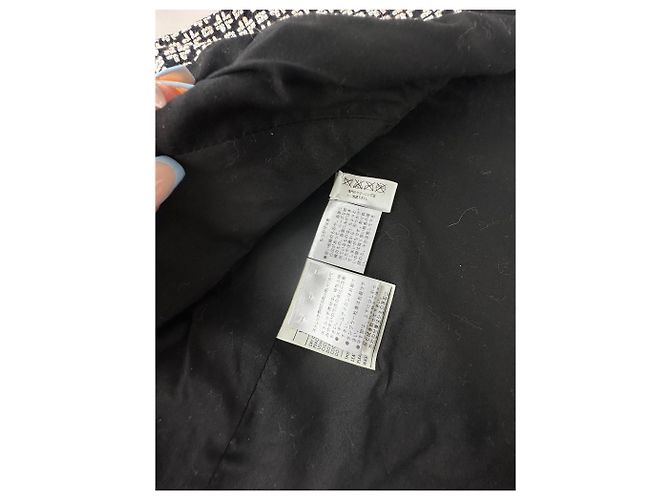 Salvatore Ferragamo Giacca vintage Ferragamo in cotone e rayon nero bianco S - vista 7