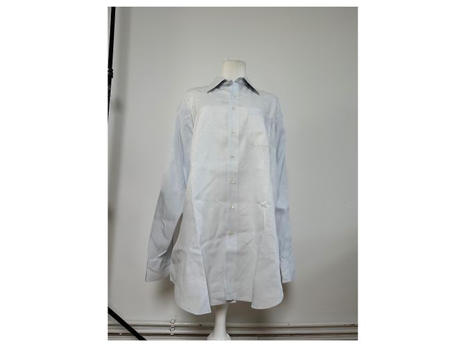 Camicia in cotone vintage Yves Saint Laurent da uomo azzurro L Blu - vista 12
