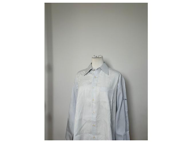 Camicia in cotone vintage Yves Saint Laurent da uomo azzurro L Blu - vista 5