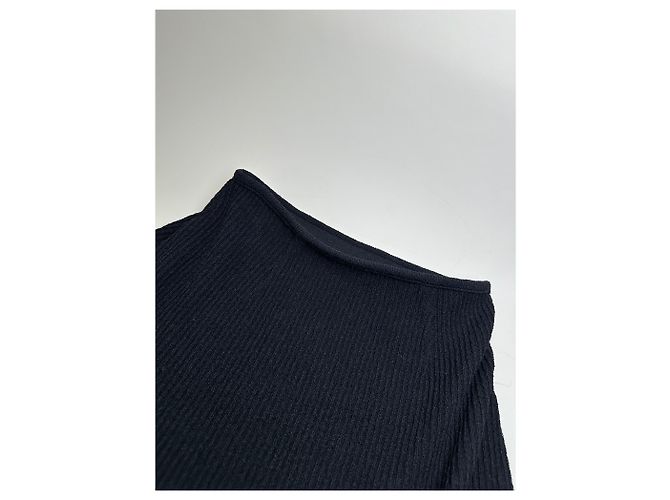 Gonna vintage Dior in misto cotone a quadri nera e bianca Nero - vista 5
