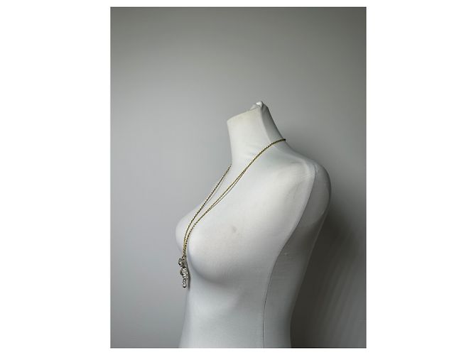 Collana Teddy Bear Vintage Vivienne Westwood Oro Argento D'oro - vista 2