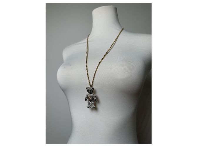 Collana Teddy Bear Vintage Vivienne Westwood Oro Argento D'oro - vista 4