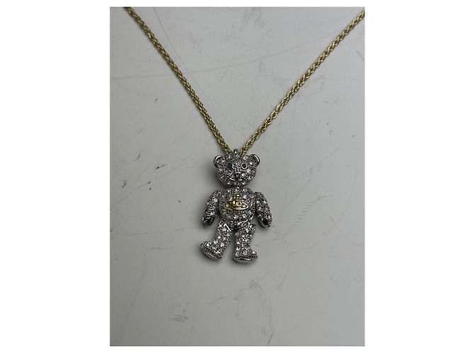 Collana Teddy Bear Vintage Vivienne Westwood Oro Argento D'oro - vista 6