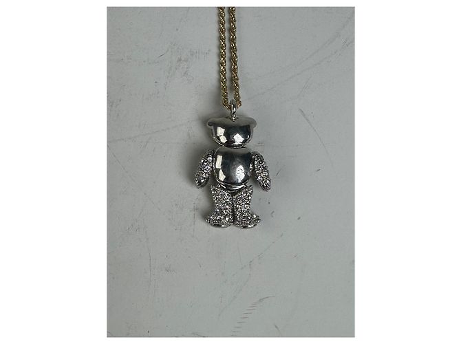 Collana Teddy Bear Vintage Vivienne Westwood Oro Argento D'oro - vista 7