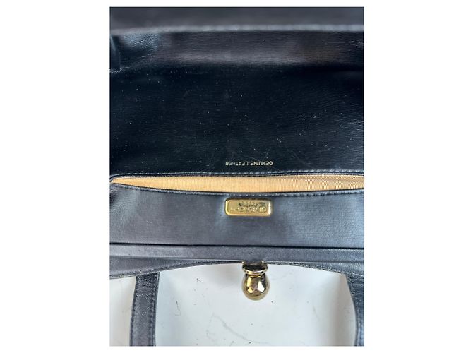 Vintage Givenchy strukturierte Leder-Tote Bag Schwarz Gold - Ansicht 5