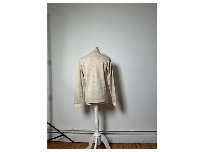 Clare Felpa Vintage Chloé Logo Print Cream M Beige - vista 3
