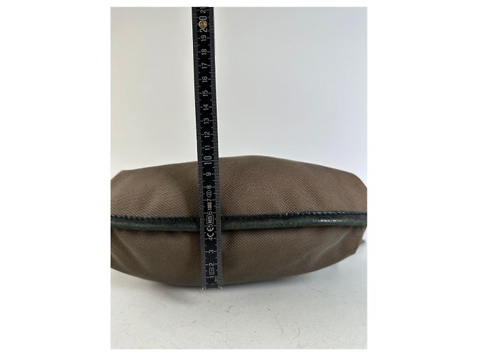 Chloé Vintage Chloe Canvas Leder Hobo Tasche Braun Schwarz Gold - Ansicht 10