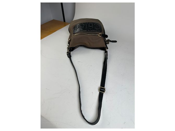 Chloé Vintage Chloe Canvas Leder Hobo Tasche Braun Schwarz Gold - Ansicht 8