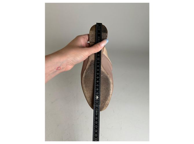 Chloé Mule vintage Chloe in pelle con fibbia Blush Beige EU36 - vista 10