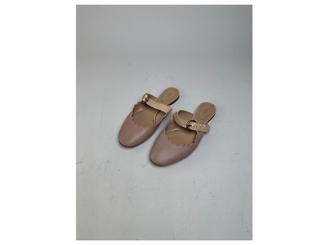 Chloé Mule vintage Chloe in pelle con fibbia Blush Beige EU36 - vista 5