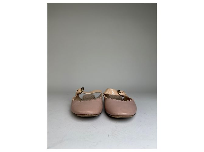 Chloé Mule vintage Chloe in pelle con fibbia Blush Beige EU36 - vista 6