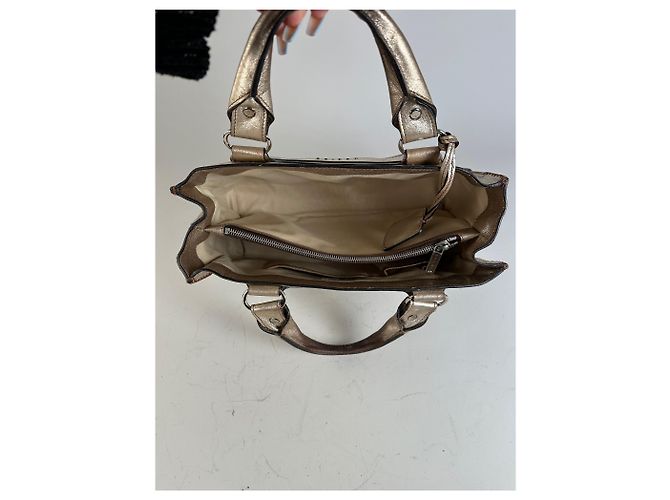 Céline Vintage Celine Ledersatchel Braun Silber - Ansicht 3