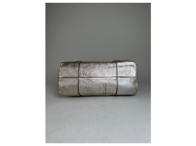 Céline Vintage Celine Ledersatchel Braun Silber - Ansicht 8