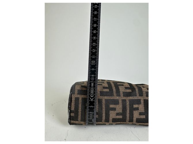 Beauty case Vintage Fendi FF Monogram Canvas Marrone Nero - vista 8