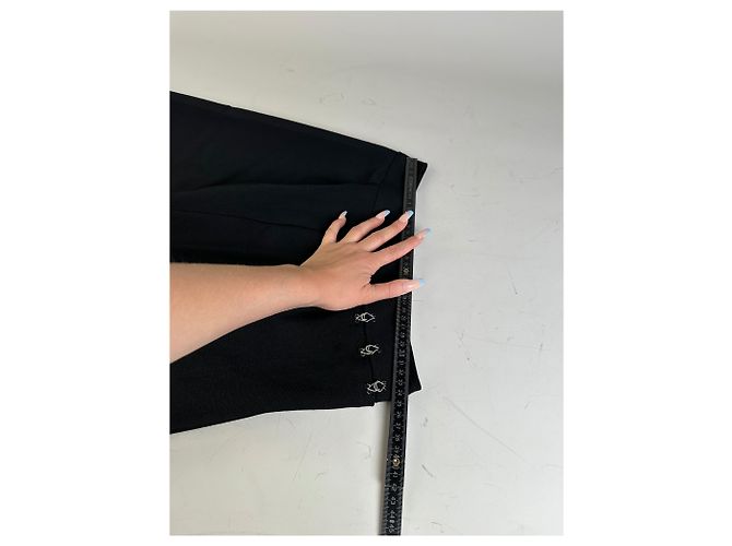 Chloé Gonna vintage Chloe con bottoni frontali nera argento Nero - vista 10