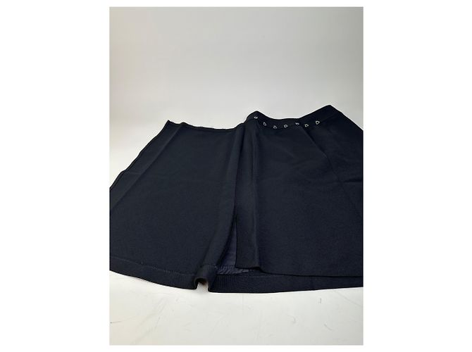 Chloé Gonna vintage Chloe con bottoni frontali nera argento Nero - vista 11