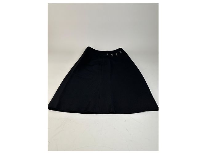 Chloé Gonna vintage Chloe con bottoni frontali nera argento Nero - vista 6