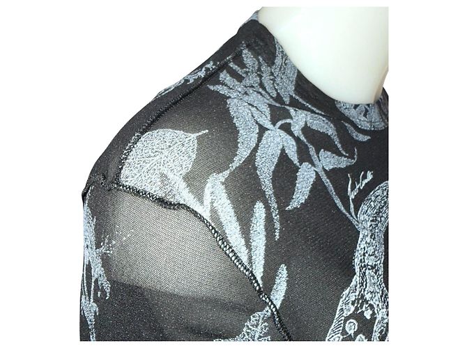 Just Cavalli X Roberto Cavalli Top de malla estampado tatuaje Negro - vista 10