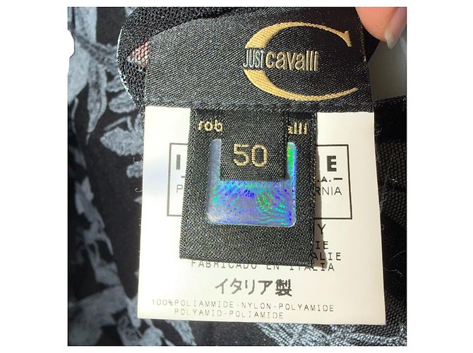Just Cavalli X Roberto Cavalli Top de malla estampado tatuaje Negro - vista 5