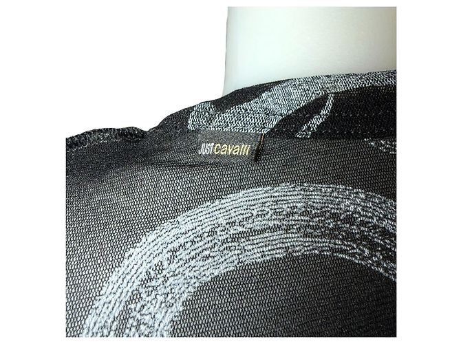 Just Cavalli X Roberto Cavalli Top de malla estampado tatuaje Negro - vista 8