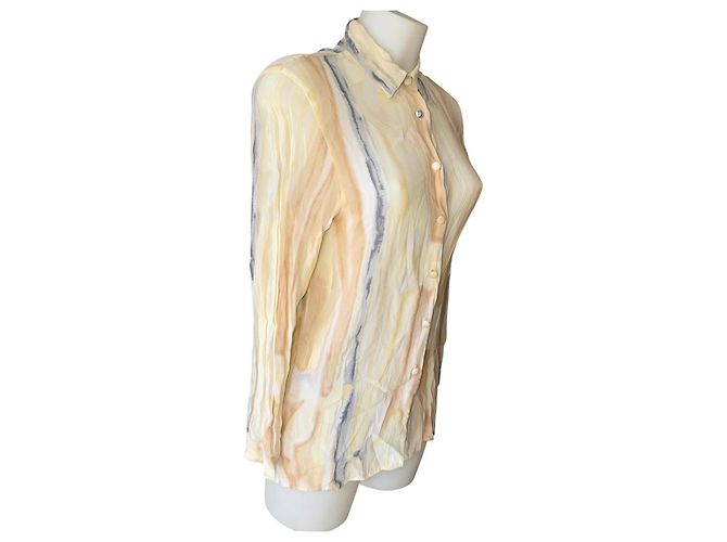 Camisa Giorgio Armani Estampado Acuarela Viscosa Blanco - vista 2