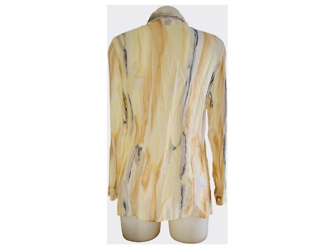 Camisa Giorgio Armani Estampado Acuarela Viscosa Blanco - vista 3