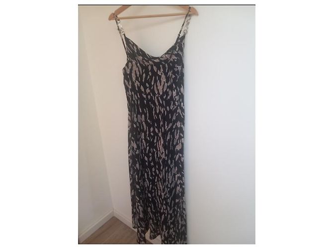 Morganne Bello Morgan Maxikleid mit Animalprint Schwarz Beige - Ansicht 4