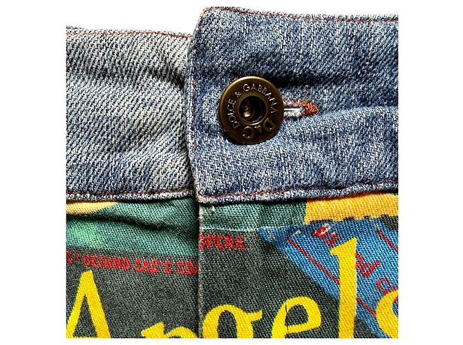 Minifalda vaquera Dolce & Gabbana estampado Trashy Magazine Multicolor Azul claro - vista 7