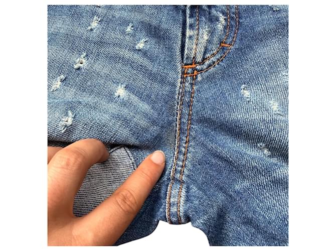 Dolce & Gabbana Python-Print Denim Shorts Braun Blau - Ansicht 12