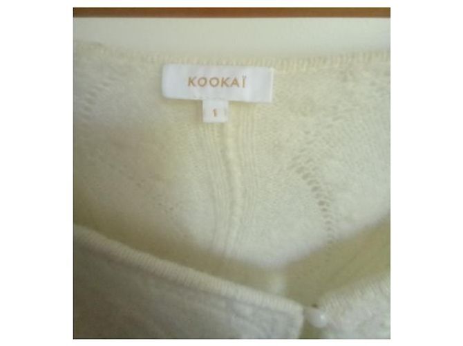 KOOKAÏ Wollcardigan in Ecru Roh - Ansicht 2