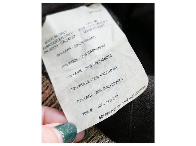 Prada Cardigan canelado dourado Spring 2004 - vista 7
