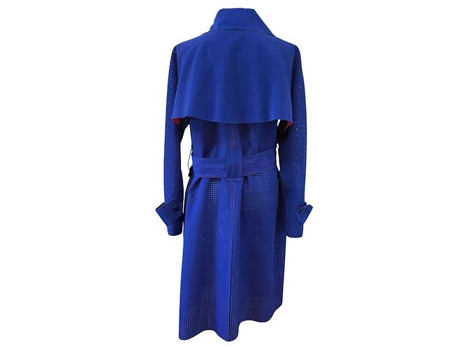 Issey Miyake Gabardina con corte láser Roja Azul - vista 2