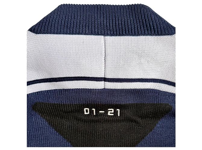 Jacquard Prada Wollstrickjacke Limited Edition 2021 Weiß Blau Mehrfarben - Ansicht 8