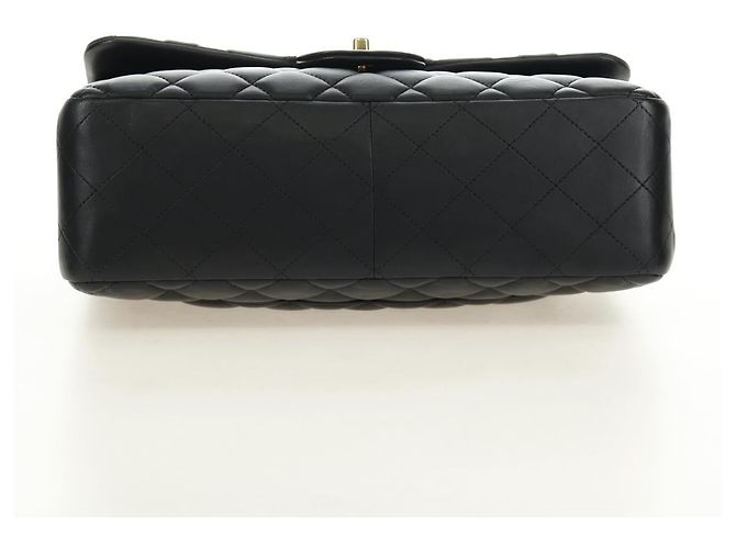 Chanel Timeless - Classic Double Flap Leather Jumbo Nero - vista 5
