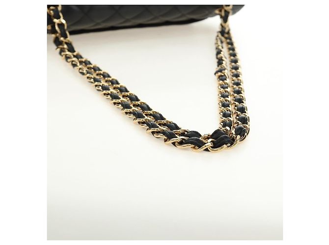 Chanel Timeless - Classic Double Flap Leather Jumbo Nero - vista 7