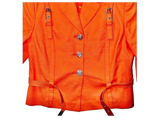 Gianni Versace Bondage-Jacke Orange - Ansicht 6