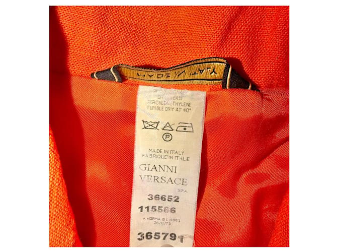Gianni Versace Bondage-Jacke Orange - Ansicht 9