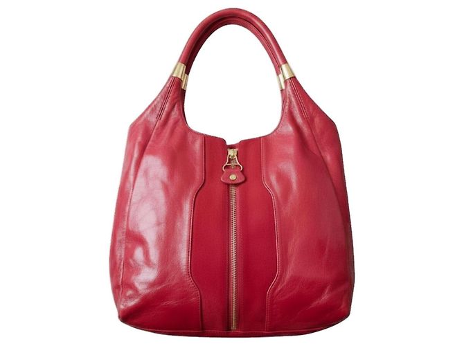 Jimmy Choo Borsa Hobo in pelle e scamosciato rosso - vista 3